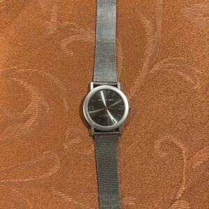 Sharper Image Silver Men’s Watch with a Brown Face